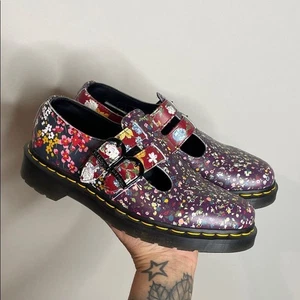 Dr. Martens Damen 8065 Vintage Blumenmuster Leder Mary Jane Schuhe Größe 7 - Bild 1 von 6