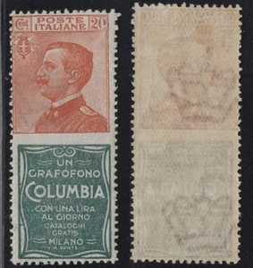 WC1_21728.ITALY. 1924-25 20 c. COLUMBIA adv. stamp. Sas FP20. MNH - Picture 1 of 1