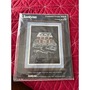 Janlynn Counted Cross Stitch Kit Cleaning The House #64-6 Sealed Vintage 1987 - Picture 1 of 2