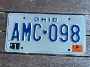 Ohio Nummernschild AMC 098 1982 - Bild 1 von 2