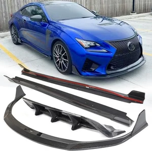 For Lexus RC F REAL CARBON Rear Bumper Diffuser Front Lip Side Skirt BODY KIT - Bild 1 von 23