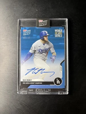 Max Muncy 2020 Topps Now #WS-5A Auto #’d /49 Los Angeles Dodgers World Series - Image 1 of 2