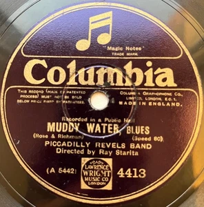 78rpm PICCADILLY REVELS BAND Ray STARITA Muddy Water BLUES SFOX / Shalimar WALTZ - Bild 1 von 4