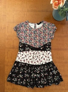 Toddler Girl Sz 5 Kidpik Floral Dress Tiered Lined EUC - Picture 1 of 5