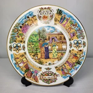 CAVERSWALL CHINA GILBERT AND SULLIVAN THE MIKADO PLATE 11" DIAMETER COLLECTABLE - Picture 1 of 13