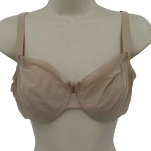 Hanes 36DD 胸罩米色蕾丝装饰 HU30 丝滑光滑舒适无衬里钢圈纯色 — 第 1/1 张图片