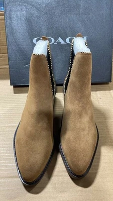 COACH Women’s G4366 Bowery Chelsea Bootie -Camel Suede  7.5B - Image 1 of 4