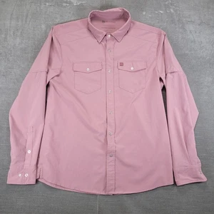 Field Ethos Herren Langarm Hemd mit Knopfleiste Rosa Gr. L Polyester Elasthan Outdoor - Bild 1 von 9