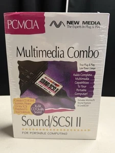 PCMCIA New Media Multimedia Combo Sound/SCSI II Card Plug & Play New Sealed - Photo 1/6