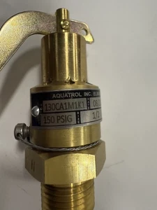 Aquatrol INC 130CA1M1K1-150 Safety Relief Valve,1/2 In,150 Psi,Brass B04 - Picture 1 of 14