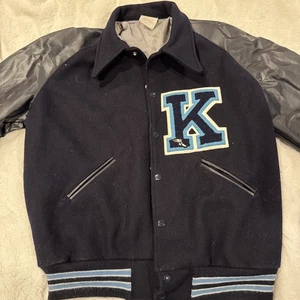 VINTAGE Howe Athletic® Apparel Wool Letterman Varsity “K” Jacket Large Size LARG - Picture 1 of 8