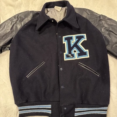 VINTAGE Howe Athletic® Apparel Wool Letterman Varsity “K” Jacket Large Size LARG - Image 1 of 4