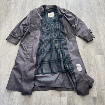 Винтажный 70-х London туман пальто женщин 6 миниатюрный Тренч куртка изолированная - Изображение 1 из 4