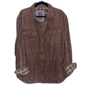 Territory Ahead Shirt Mens XL Wool Blend Herringbone Jac Shacket Outdoor Vintage - Picture 1 of 12