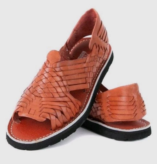 墨西哥手工制作真皮凉鞋。 Huarache Pachuco风格 — 第 1/1 张图片