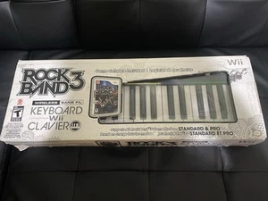 Wii Rock Band 3 Wireless Keyboard Controller clavier Open Box New (Game Seal) - Picture 1 of 12