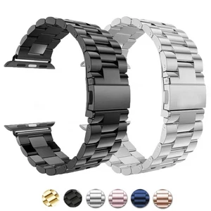 Apple Watch Band Stainless Steel iWatch Strap 38 40 41 42 44 45mm for All Series - Picture 1 of 26