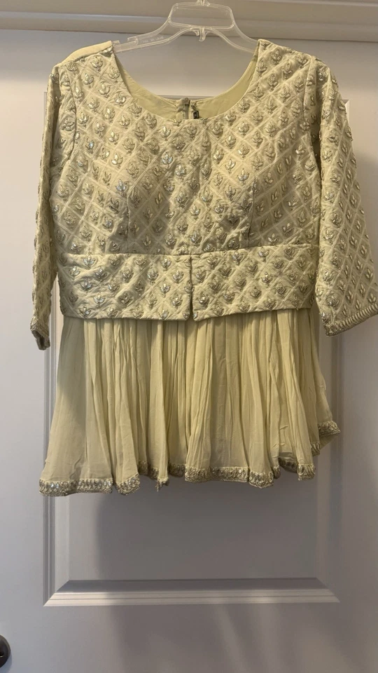 Blusa para mujer Made In India, blusa étnica de seda con trabajo pesado XL Foto 1 de 4