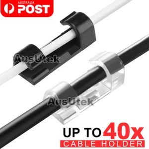 New Cable Clips Management Holder Cord Wire Line Organizer Self-Adhesive AU - Picture 1 of 10