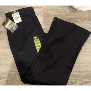 Damengröße 10 kurze schmale Passform Bootcut Dickies schwarz - Bild 1 von 5