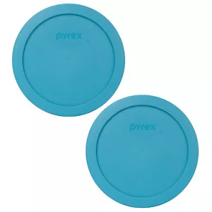 Pyrex 7201-PC 4 Tassen Türkis Blau Ersatz Lebensmittel Aufbewahrung Deckel Abdeckungen (2er Pack) - Bild 1 von 3