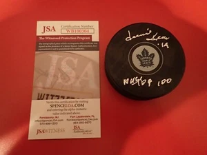 Dave Keon Signed Toronto Maple Leafs Puck W/ NHL TOP 100 JSA WB100304 - Picture 1 of 3