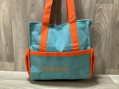 MIAMI DOLPHINS Handbag Diaper Bag Utility Bag Nice! Cover