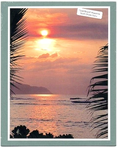 'LOST' BEACH SUNSET AT HALEIWA HAWAII PHOTOGRAPH ON 8X10" COLORED MATT BOARD - Picture 1 of 1
