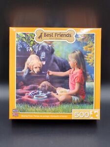 Best Friends Puzzle 500 Pieces Sharing Time Girl Dogs Masterpieces
