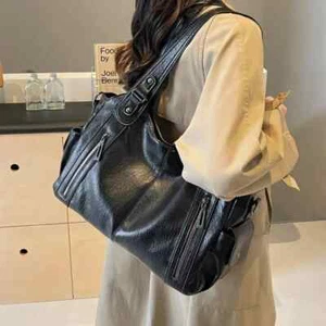 Shoulder Bags High Quality Colors Bags Women Fashion Zipper Pu Women's Handbags - Picture 1 of 26
