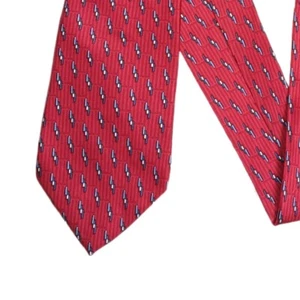Arrow Silk Tie Men’s Long 61” Red Blue Geometric Designer Wide Tie New - Picture 1 of 4