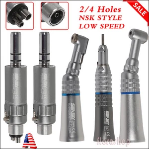 NSK Style Dental Low Speed Handpiece Straight Contra Angle Air Motor 1:1 Attach - Picture 1 of 133