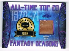 2019-20 Leaf In the Game Used All-Time Top 20 Fantasy Seasons Bobby Orr 2/12 !!
