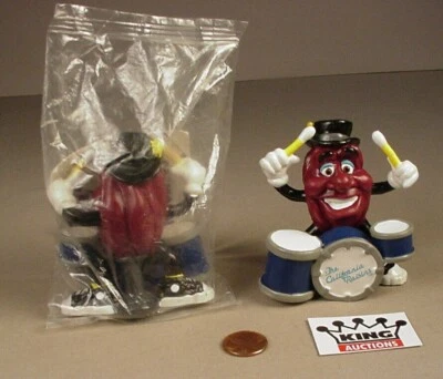 De colección 1988 California Raisins 1 PVC Figura Juguete Baterista Beebop Nuevo de Lote Antiguo Sin usar, en caja original  Foto 1 de 4