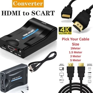 HDMI zu Scart Konverter Adapter HD Gerät auf alten TV/Monitor Display USB Powered - Bild 1 von 21