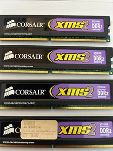 (4x) CORSAIR 2048MB DDR2 800MHz 5-5-5-18 PC Memory XMS2 CM2X2048-6400C5C - Picture 1 of 2