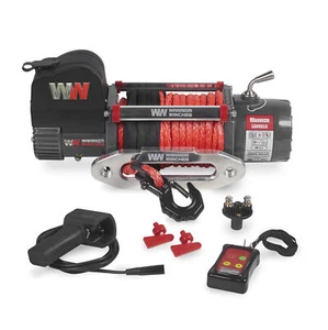 Warrior Samurai Electric Winch 12000lb 12v Next-Gen V2 WithSynthetic RopeRemote - Picture 1 of 8