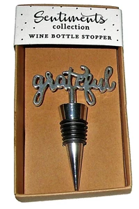 SENTIMENTS Collection Weinflaschenverschluss - GRATEFUL - NEU - Bild 1 von 1