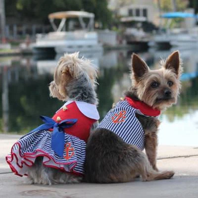 NEW Sailor Girl Dog Dress Sizes XS S M L XL - Image 1 of 4