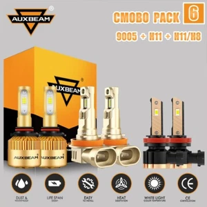 AUXBEAM 9005 H11 H11 H8 LED Headlights High / Low Beam / Fog Lights High Power - Picture 1 of 16