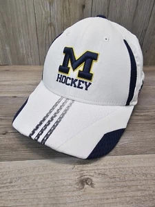 Cappello berretto Michigan Wolverines bianco uomo S/m aderente Adidas Hockey - Foto 1 di 4