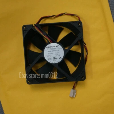 1pcs  FOXCONN PV902512L fan 9225 12V 0.16A 9CM 90X90X25mm computer fan 3pin - Image 1 of 3