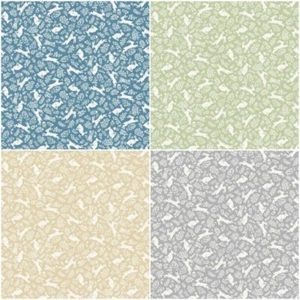 100% Cotton Fabric Foxwood By Makower Woodland Animals Wildlife Flowers Bunnies - Picture 1 of 5