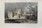 1837 Antique Print; Ashby de la Zouch Castle, Leicestershire after Thomas Allom