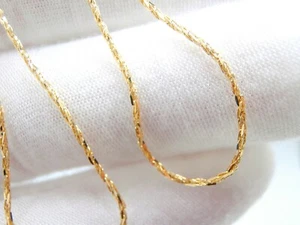 Collana girocollo tornado cm.45 larga 1mm. in oro giallo 18 kt. (750) - Imagen 1 de 11