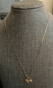 BLACK HILLS GOLD Tri Color SOLID 12k Gold PENDANT 16" 14k GOLD CHAIN 2.1 Grams - Picture 1 of 9