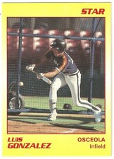 1989 Star #15 Luis Gonzalez Minor League Card Astros