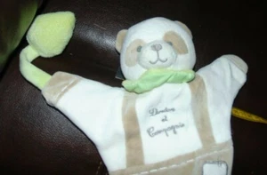 DouDou Panda Bear puppet and rattle plush - Picture 1 of 3