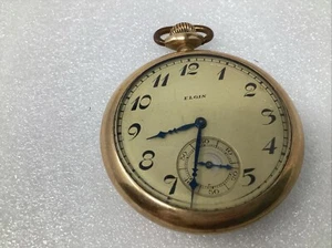 elgin pocket watch Gold? Running Pw24 - Picture 1 of 7
