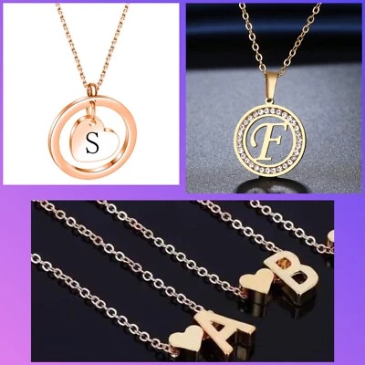 Collana Donna collanina girocollo- idea regalo con iniziale nome - Immagine 1 di 2